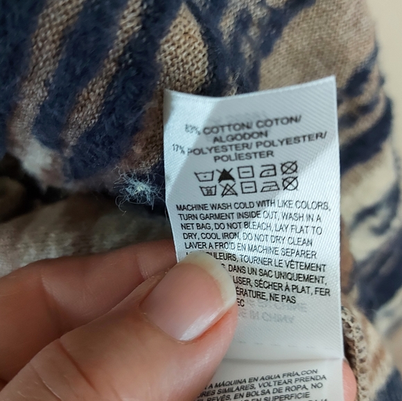 Lucky Brand Drape Aztec Cardigan Size Large - Picture 6 of 7